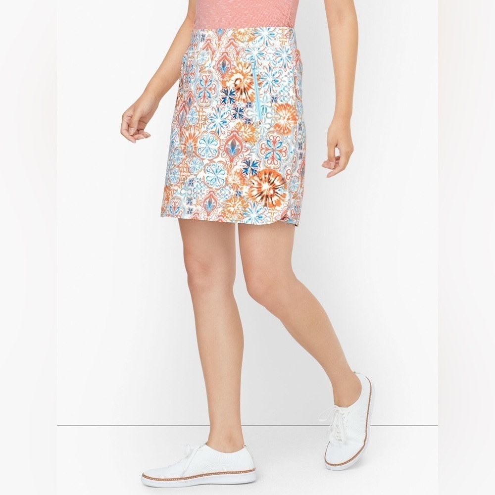 T by Talbots Women’s Every Day Stretch Skort Golf Tennis Athletic Size L Petite